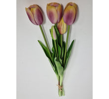 Real Touch Tulip Bundle x5 L43cm Aubergine