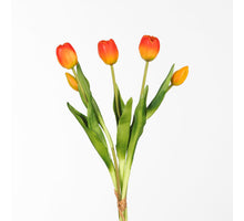 Real Touch Tulip Bundle x5 L43cm Orange