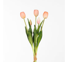 Real Touch Tulip Bundle x5 L43cm Light Pink