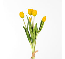 Real Touch Tulip Bundle x5 L43cm Yellow