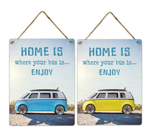 Wall Hanger Metal Home is Bus 30x40cm Mix/2