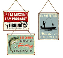 Wall Hanger Metal Fishing Mix/3 30x40cm