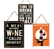 Wall Hanger Metal Wine/Champ. Mix/3 30x40cm