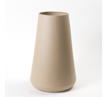 Vase Metal Taupe Texture Ø23x45cm
