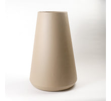 Vase Metal Taupe Texture Ø37x65cm