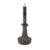 Candleholder LED Ø9.5x28cm Antique Black