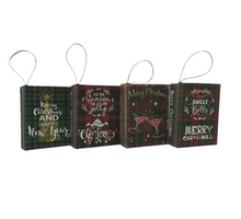 Books Hanging 9,5x7cm Chrismas Mix C