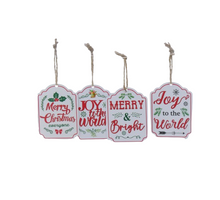 Hanger Christmas Tree Metal H13,5cm 4 assortie