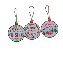 Hanger Christmas Tree Metal H12cm 3 assortie