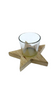 Tealight Star Mangowood H7,5cm