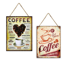 Wall Hanger 30x40cm Metal Coffee Mix/2