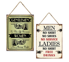 Wall Hanger 30x40cm Metal Men/Ladies Mix/2