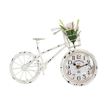 Clock Bicycle 30x20cm White