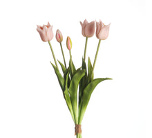 Real Touch Tulip Bundle x5 L45cm L.Pink