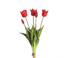 Real Touch Tulip Bundle x5 L45cm Red
