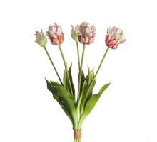 Real Touch Parrot Tulip x5 L40cm Pink/Green