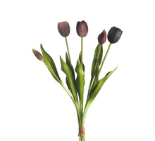 Real Touch Tulip Bundle x5 L40cm Mix Mauve