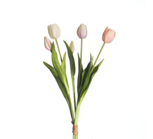 Real Touch Tulip Bundle x5 L40cm Mix Lilac