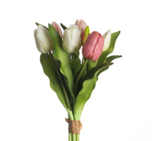 Real Touch Tulip Bundle x7 L31cm Mix Pink