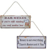 Wall Hanger Metal Bar/Money 30x13cm 2 assorted