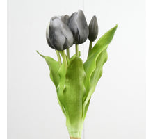 Real Touch Tulip Bundle x5 L31cm Black