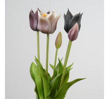 Real Touch Tulip Bundle x5 L45cm Mix Mauve