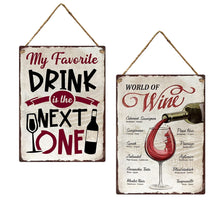 Wall Hanger 30x40cm Metal Wine 2 assorted
