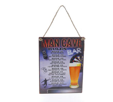 Wall Hanger Mtl Mancave Rules 30x40cm