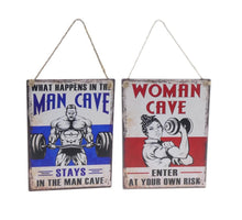 Wall Hanger Metal Man/Womancave Mix/2 30x40cm