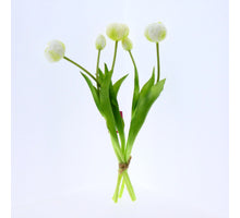 Real Touch Tulip 'Peony' bundle x5 L43cm white