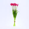 Real Touch Tulip 'Peony' bundle x5 L43cm d.pink