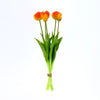Real Touch Tulip 'Peony' bundle x5 L43cm orange