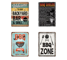 Wall Hanger Tin 20x30cm BBQ Mix/4