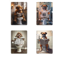 Wall Hanger Tin 20x30cm Animal Toilet Mix/4