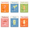 Wall Hanger Tin 20x14cm Cocktails Mix/6