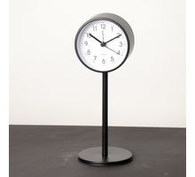 Clock Table 8x4x21cm Black