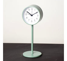 Clock Table 8x4x21cm Green/Grey