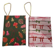 Books Hanging Mix of 2 9,5x7x2,8cm Christmas