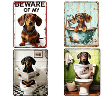 Wall hanger tin 20x30cm dog toilet mix/4