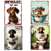Wall hanger tin 20x30cm dog toilet mix/4