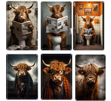 Wall hanger tin 20x30cm Scottish Highlander  mix/6