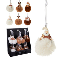 POMPOM HANGDECO 7X10CM 6 ASSORTIE DESIGNS/KLEUREN