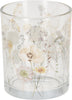 THEELICHTHOUDER GLAS MET BLOEMPRINT D7 H8CM
