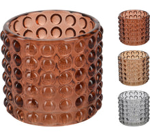 TEA LIGHT HOLDER RIBBELDOTS D7 H6.8CM 3 ASSOCIATION COLORS