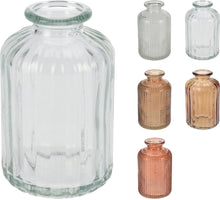 VAASJE GLAS STREEP D6 H10CM 4 ASSORTIE