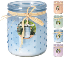 Citronella candle in glass jar, D12.5 cm, H10.5 cm, 4 assorted