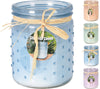 Citronella candle in glass jar, D12.5 cm, H10.5 cm, 4 assorted