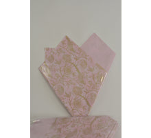 Luxe bloemenhoezen 10 stuks roze-goud/bloem 50x47x7cm
