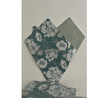 Luxe bloemenhoezen 10 stuks groen/bloem 50x47x7cm