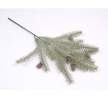 Pine spray green iced with cones 42cm